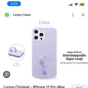 iPhone 12 Pro Max lilac loopy phone case- Packaged and ready to ship
